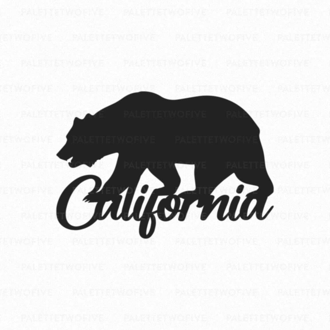 California Bear Silhouette Illustration