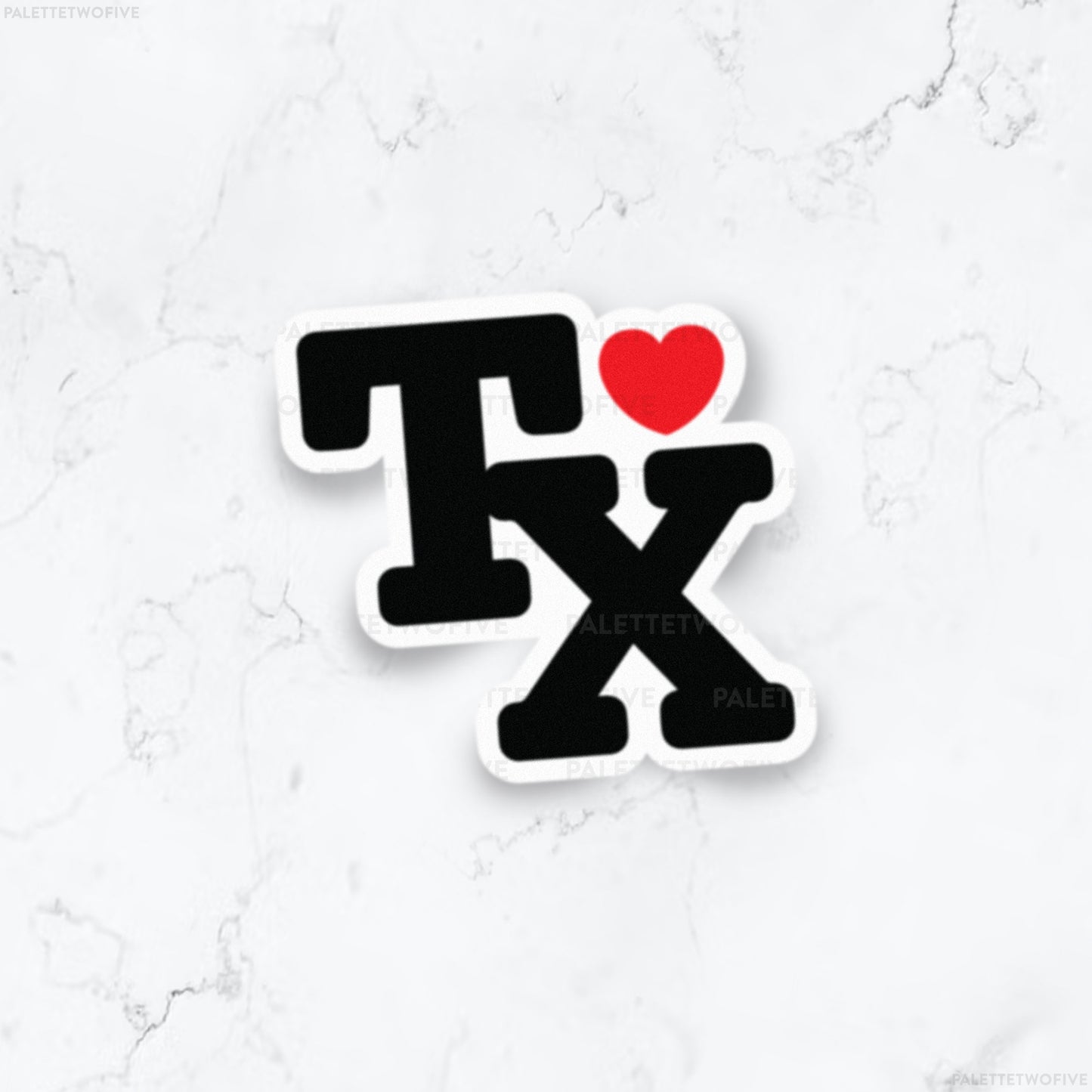 I Love TX Sticker