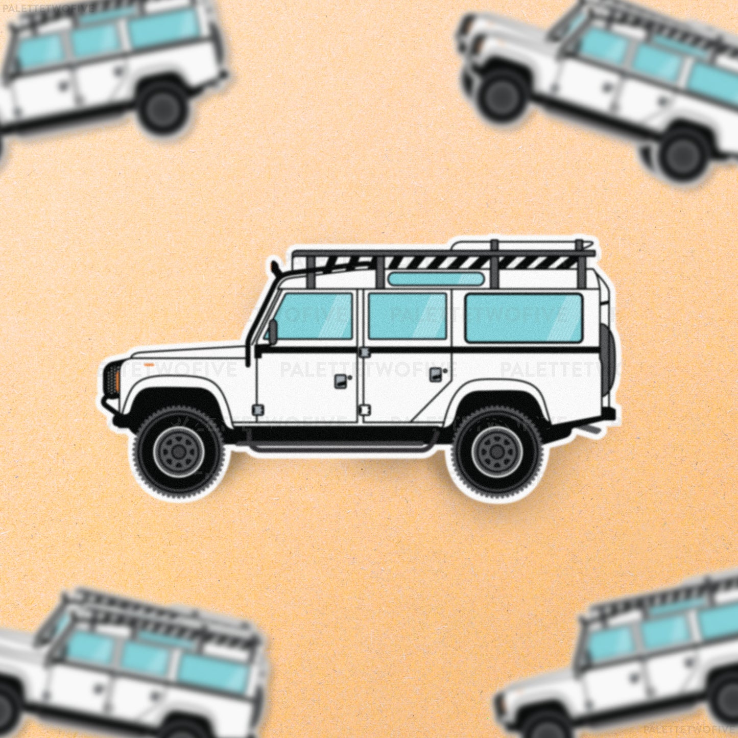 Overland Camper 4-Wheel Sticker