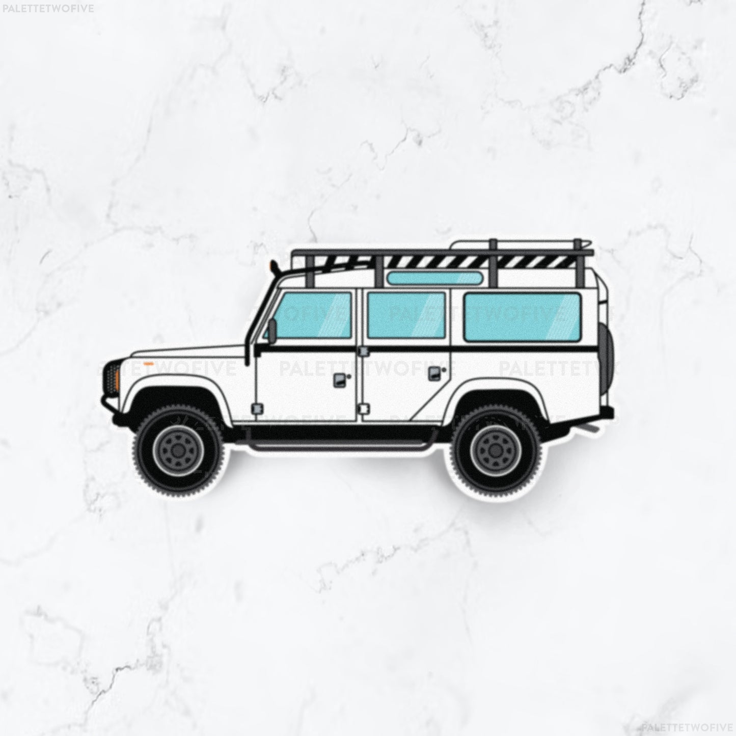 Overland Camper 4-Wheel Sticker