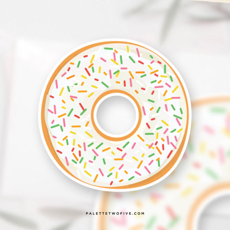 Vanilla Sprinkle Donut Sticker