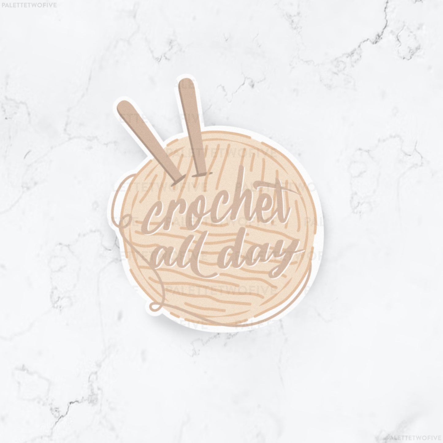 Crochet All Day Sticker