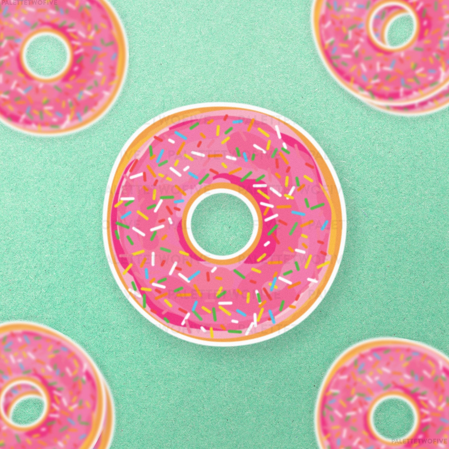 Sprinkle Donut Sticker - Sweet Strawberry