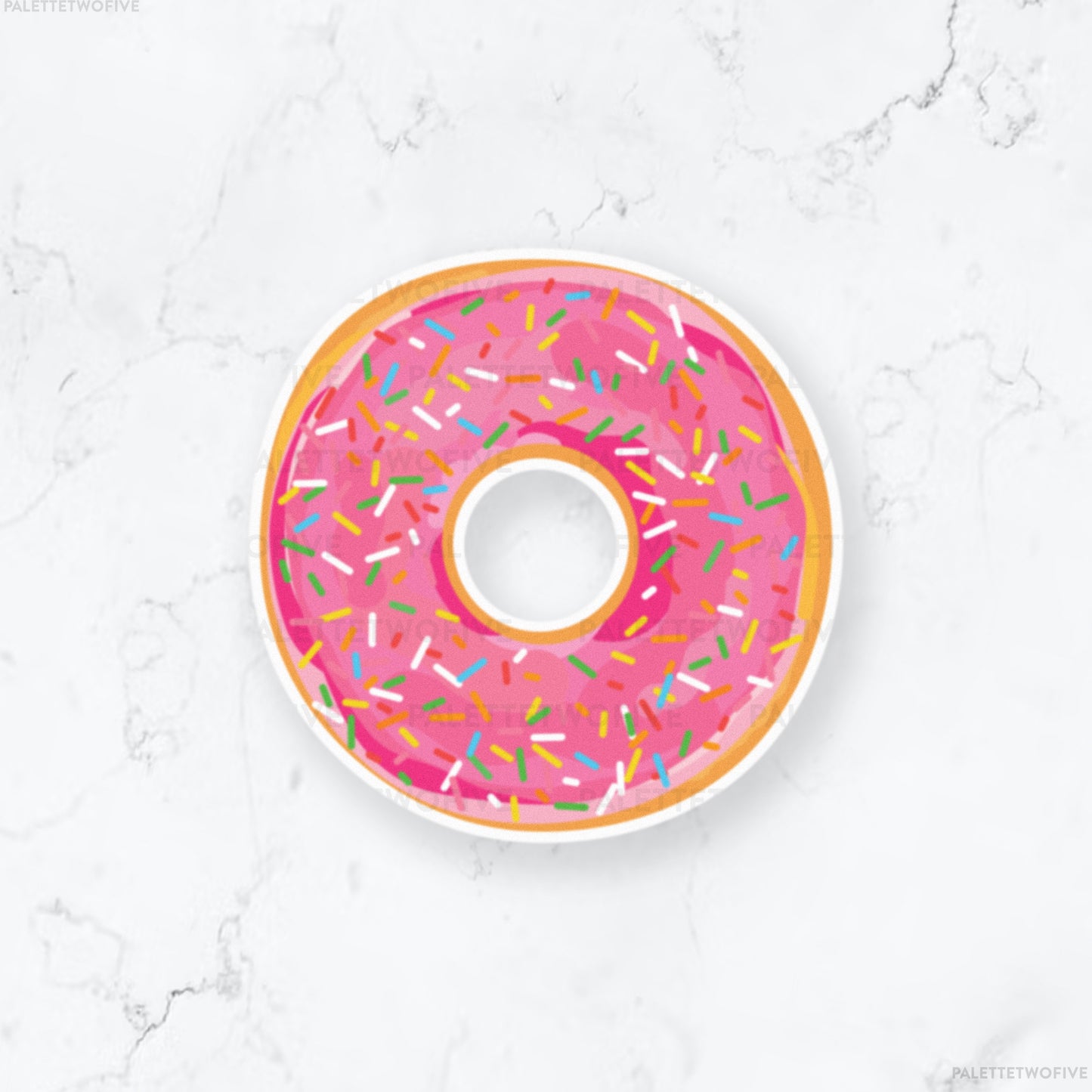 Sprinkle Donut Sticker - Sweet Strawberry