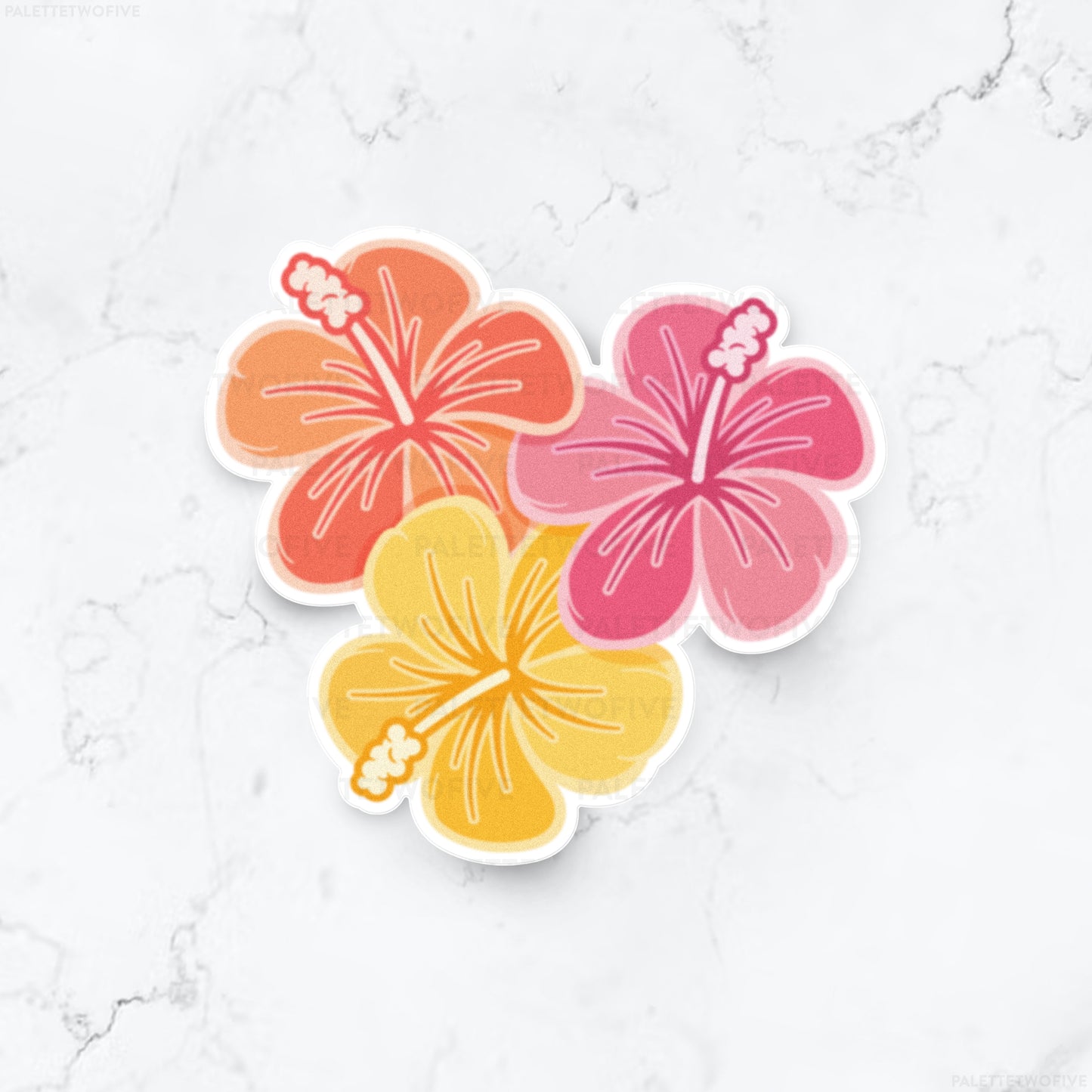 Hibiscus Flower Sticker