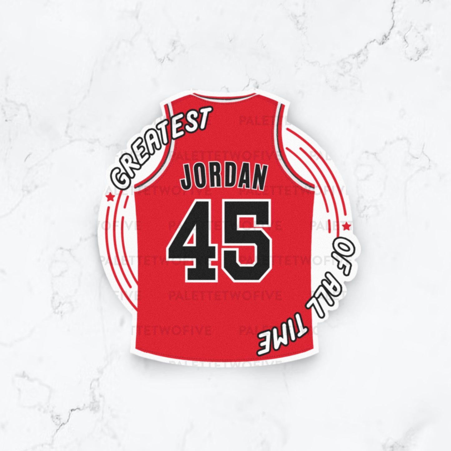 Great of All Time Jordan Sticker