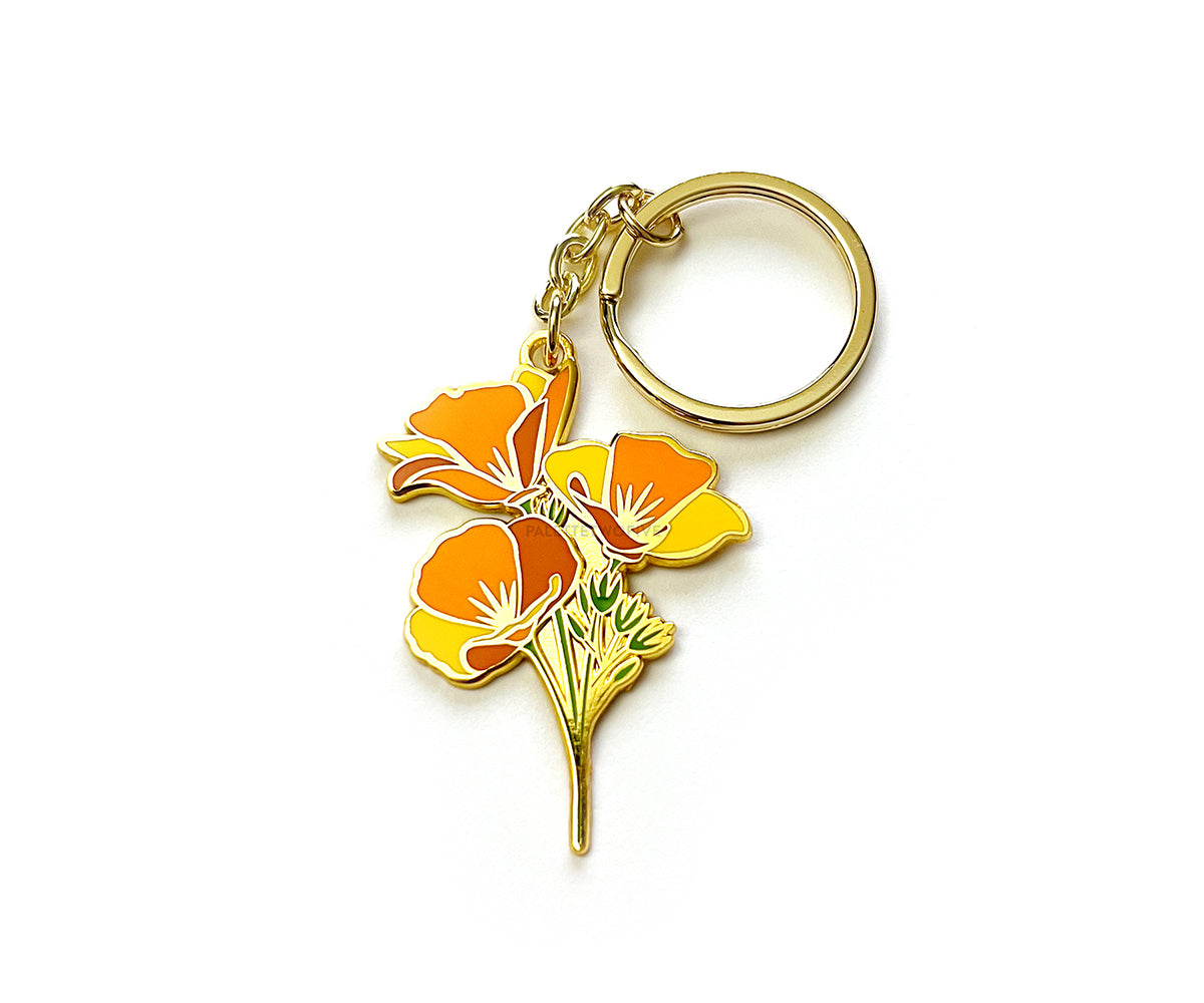 California Poppy Keychain