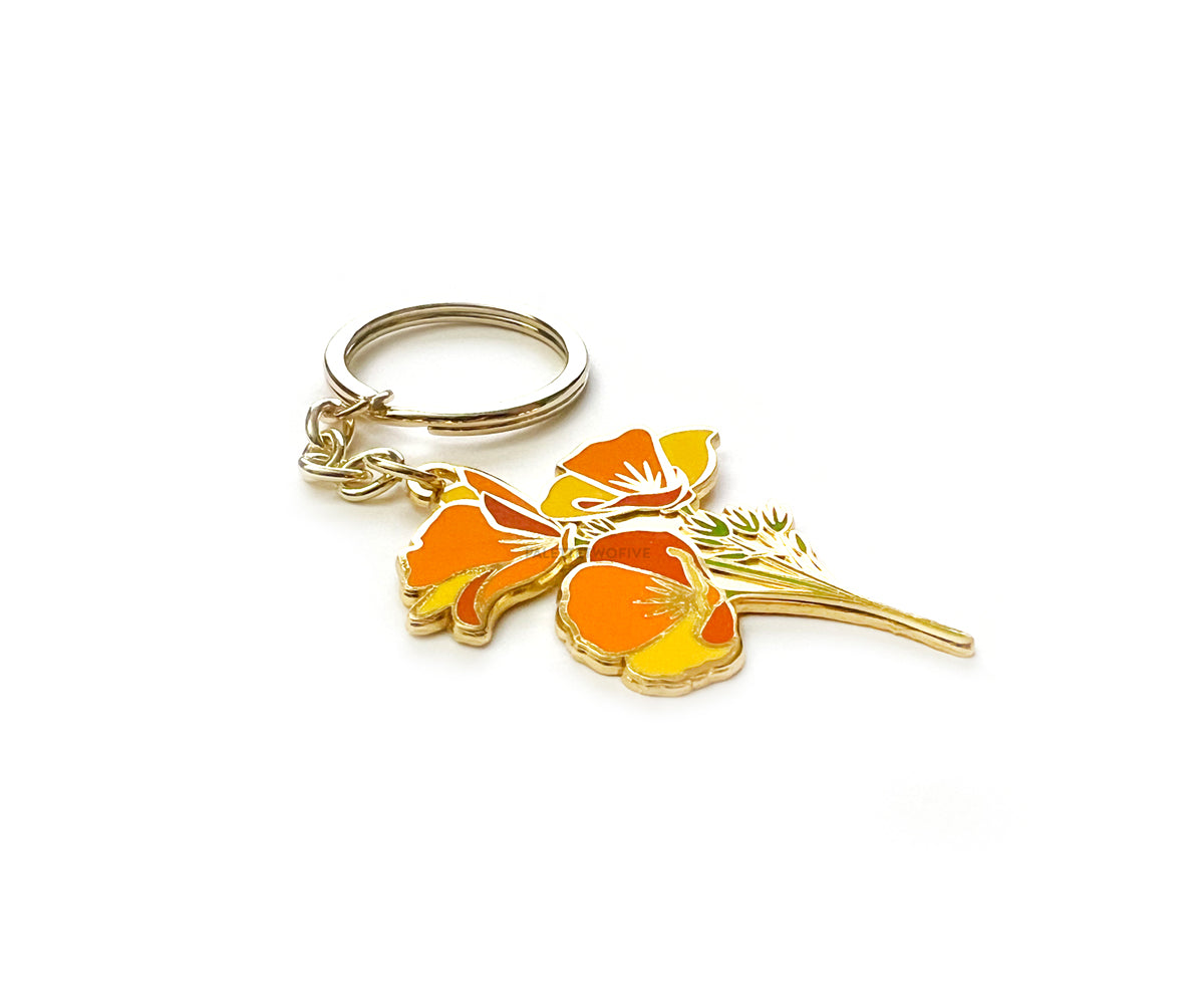 California Poppy Keychain