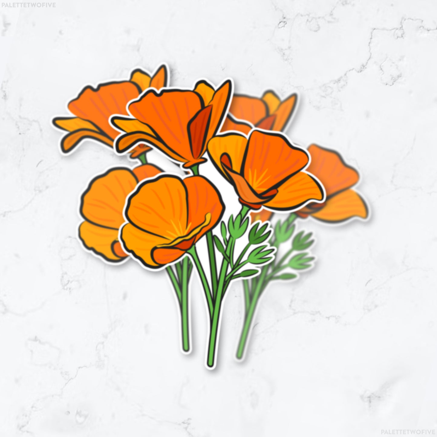 California Poppy Sticker