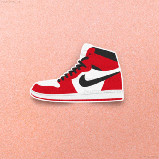 Red and White Sneakers Sticker